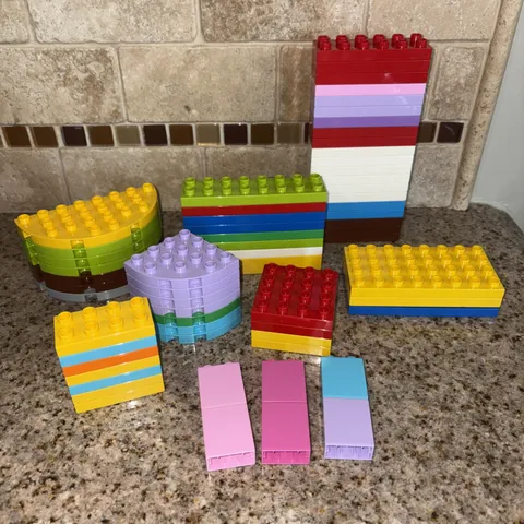Lego Duplo Bricks Flat bricks lot baseplates curved large lot #E63