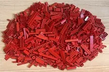 LEGO 2+ lb Red Bulk Lot Bricks Plates Technic Specialty MOC Parts Genuine