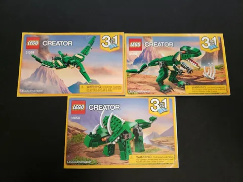 Lego Creator Dinosaur 31058 - Lot of 3 Instruction Manuals