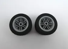 Lego Technic Gray Wheel 56145 + Tire 43.2 x 22 ZR 44309 ~ SET of 2