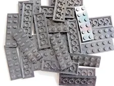 Lego Brick Black Baseplates 2x6 Vintage Old 28ct 4157