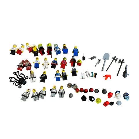LEGO Minifigures 27 Incl Octopus + Tools Hats Helmets Accessories Weapon Vintage