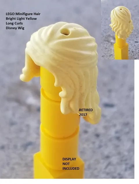 LEGO Minifigure Hair Bright Light Yellow Long Curls Disney Batman Wig