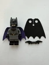Lego Dark Grey Rebirth Batman Minifigure sh0589 76122 DC Purple Dual Sided Cape