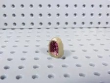 LEGO Dark Tan 1x1 Rock Geode w/ Dark Pink Glitter Crystal Minifig AZ