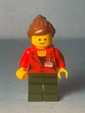 LEGO Town Minifig twn159 - Press Woman/Reporter - Light Scratches/No Cracks