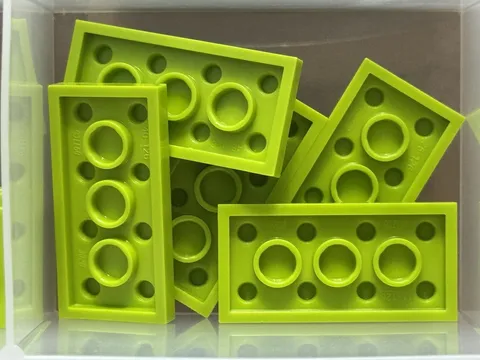 LEGO Parts - Lime Plate 2 x 4 - No 3020 - QTY 5