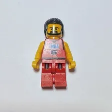 Lego Minifig NBA Basketball Player #6 RED NBA 6 Spring Leg