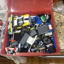 LEGO Bulk Lot Assorted Bricks Plates Pieces Parts Multicolor w/ Storage Box