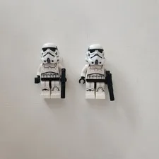 LEGO Star Wars Imperial Stormtrooper Dual Molded Helmet Male Light Nougat Headx2