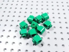 LEGO Lot of 10 Green 1x1x2/3 Half Round Bricks BM
