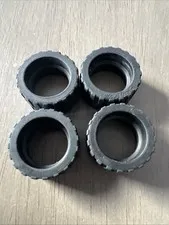 LEGO 30648 Black Tire 24 x 14 Shallow Tread - 4 Pieces