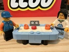 Lego City Minifigures With Air Hockey Table Accessory
