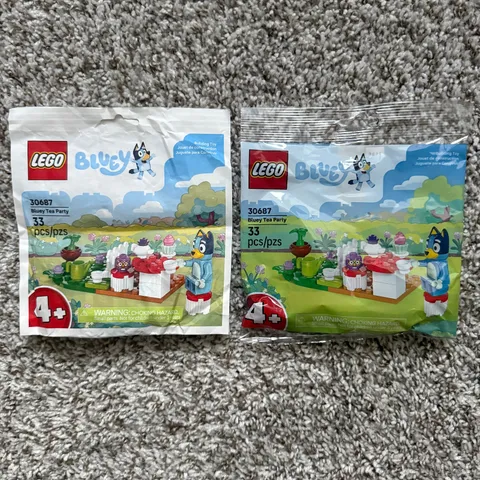 Two (2) LEGO Bluey Tea Party Bag Sets