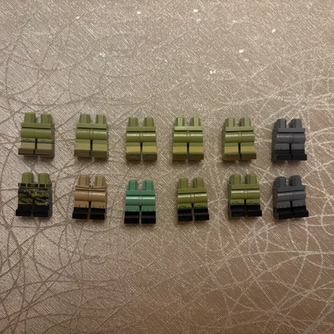 Citizen Brick Custom LEGO Gaiter Boot Military Legs, Lot of 12