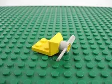 1975 LEGO Old Gray Propeller 2 Blade w/Yellow Rotor Holder 430 660 369#3480 3481