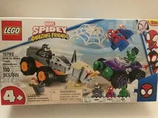 NEW Lego Marvel Spidey Amazing Friends Hulk vs Rhino Truck Showdown Set #10782