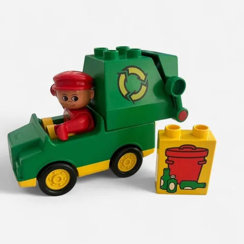 Vintage Lego Duplo 4 piece refuse truck set