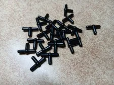LEGO BULK LOT OF 21 BLACK PNEUMATIC T-PIECE T BAR #4697B