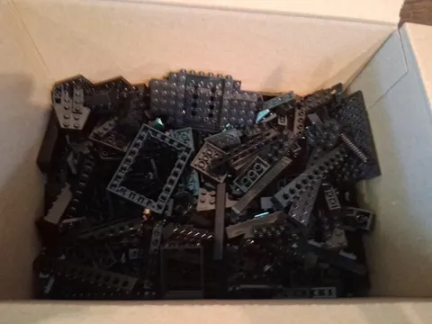 LEGO BULK LOT of 2.2 lb of MIXED ASSORTED SHAPES OF BLACK BRICKS