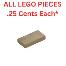 LEGO Tile 1x2 with Groove Dark Tan 3069 - Genuine LEGO Parts Pieces Bulk