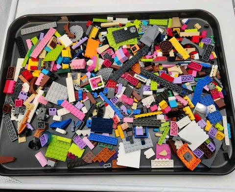 LEGOS Small Mixed Color Pieces Bulk Lot Bricks Specialty 1.13# See Pictures READ