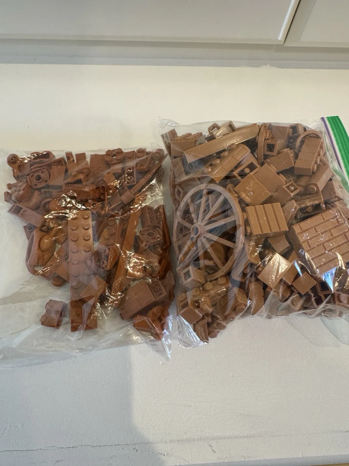 LEGO Bulk Lot Medium nougat and dark orange Plastic Bricks,  Assorted Lot