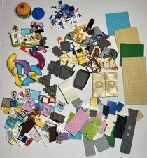 Lot of Sorted LEGO Pieces Washed - Flags, Doors/Windows, Platforms, Prebuilt