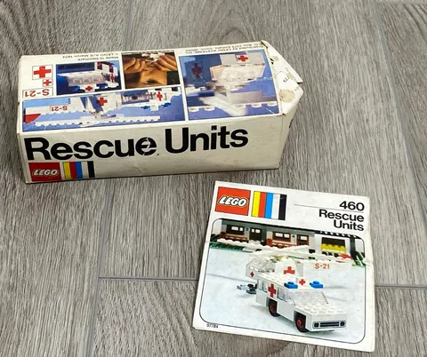 Lego VINTAGE 460 Rescue Units BOX & BUILDING MANUAL ONLY