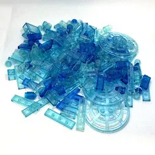 LEGO Parts - Trans-Blue Light & Dark Assorted Bulk Pieces - QTY 225
