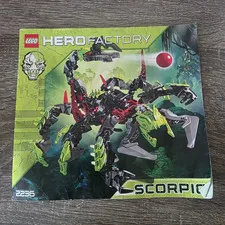 LEGO HERO Factory (2236) Scorpio Complete Set Manual No Box - INCOMPLETE