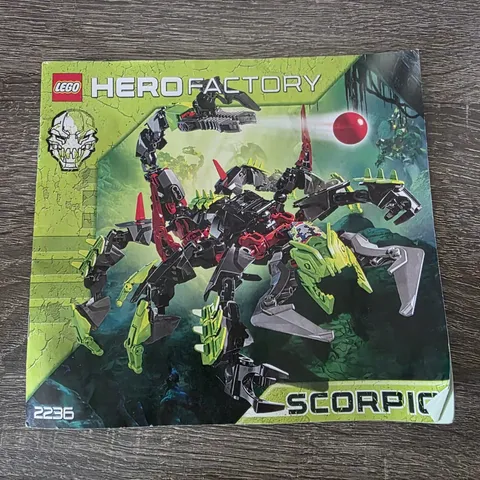 LEGO HERO Factory (2236) Scorpio Complete Set Manual No Box - INCOMPLETE
