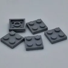 Lego - 5 Basic Light Bluish Gray Plate 2 x 2 3022
