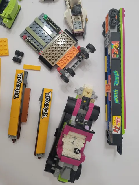 LEGO Mixed Lot Vehicle Parts - City Stuntz 60357 Truck & Marvel Roxxon 76067