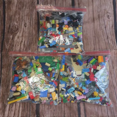 3 Bags LEGO Lot 2 Lb Bag Each Assorted Bulk Pieces Colors Bricks