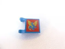 Lego 2x2 stud count Flag with Dragon Emblem 2335px9