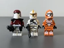 Lego Star Wars Clone Trooper Minifigure lot of 3 Custom Minfigures