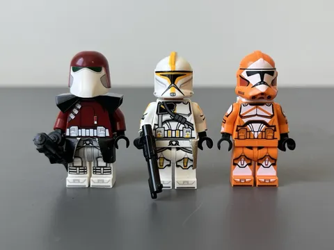 Lego Star Wars Clone Trooper Minifigure lot of 3 Custom Minfigures