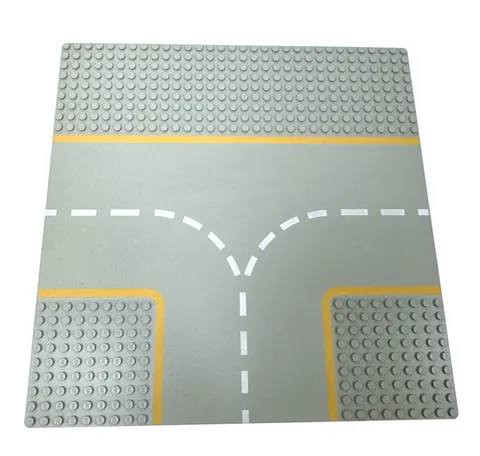 LEGO Vintage 'T' Intersection Road/Runway Baseplate w/ Yellow Lines