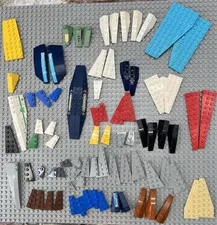 Lego Lot of 81 Slope Plate Wedges Left and Right 2x2 to 2x12 Variety/Multicolor
