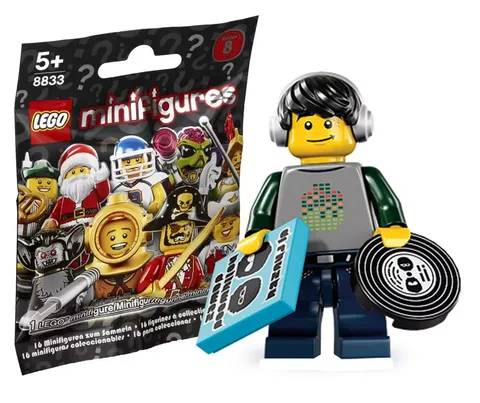 Lego Collectible Minifigures Series 8: DJ 8833 New, Sealed!
