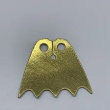 LEGO 1x BATMAN CAPE CLOTH 56630pb02 GOLD/BLACK SIDES SCALLOPED DISCO sh376 sh310