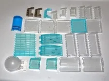 LEGO BULK clear & blue windscreen lot : DOME, CANOPY  🪟 qty 35