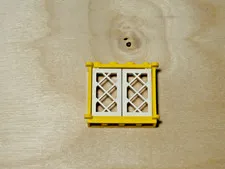 LEGO Yellow Window 1 x 4 x 3 w/ White 1 x 2 x 3 Lattice Used Pretty Nice See Pic
