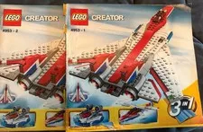 LEGO CREATOR INSTRUCTION MANUAL BOOKS ONLY 4953 1 & 2 - SEE PICS/DESC