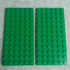 LEGO 3028 Plate 6 x 12 Green x2 Genuine