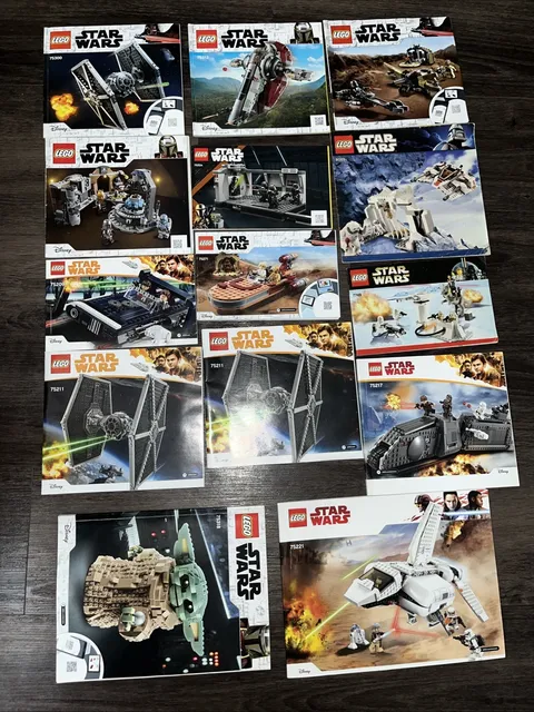 Lot of 14 Lego Star Wars Manuals, 75318, 75221, 75217, 8089, 75271, 75209 + More