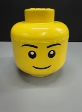 2018 Lego LARGE Boy Head Stackable Storage Container #4032