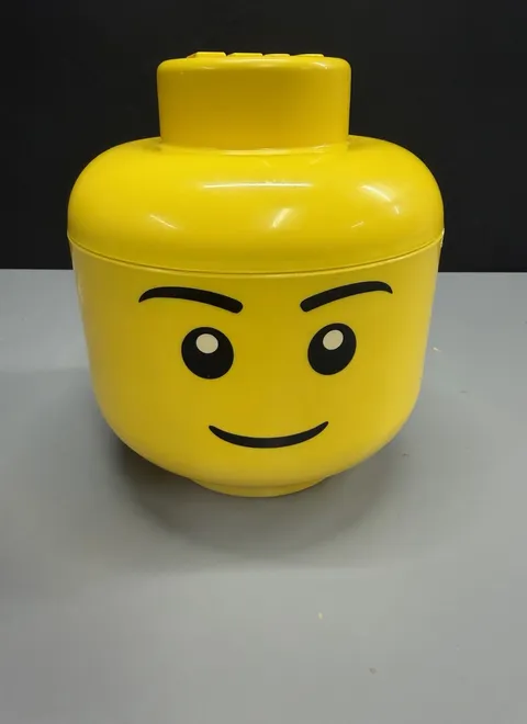 2018 Lego LARGE Boy Head Stackable Storage Container #4032