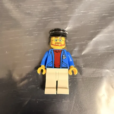 LEGO City Town Coast Guard Boat Captain Minifigure with Cap